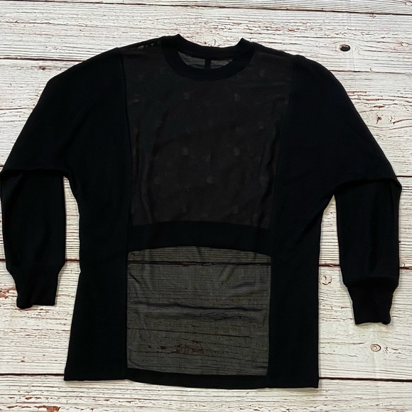 BCBGMAXAZRIA Lace Sheer Iza Long Sleeve Top Sz XS - Picture 11 of 15